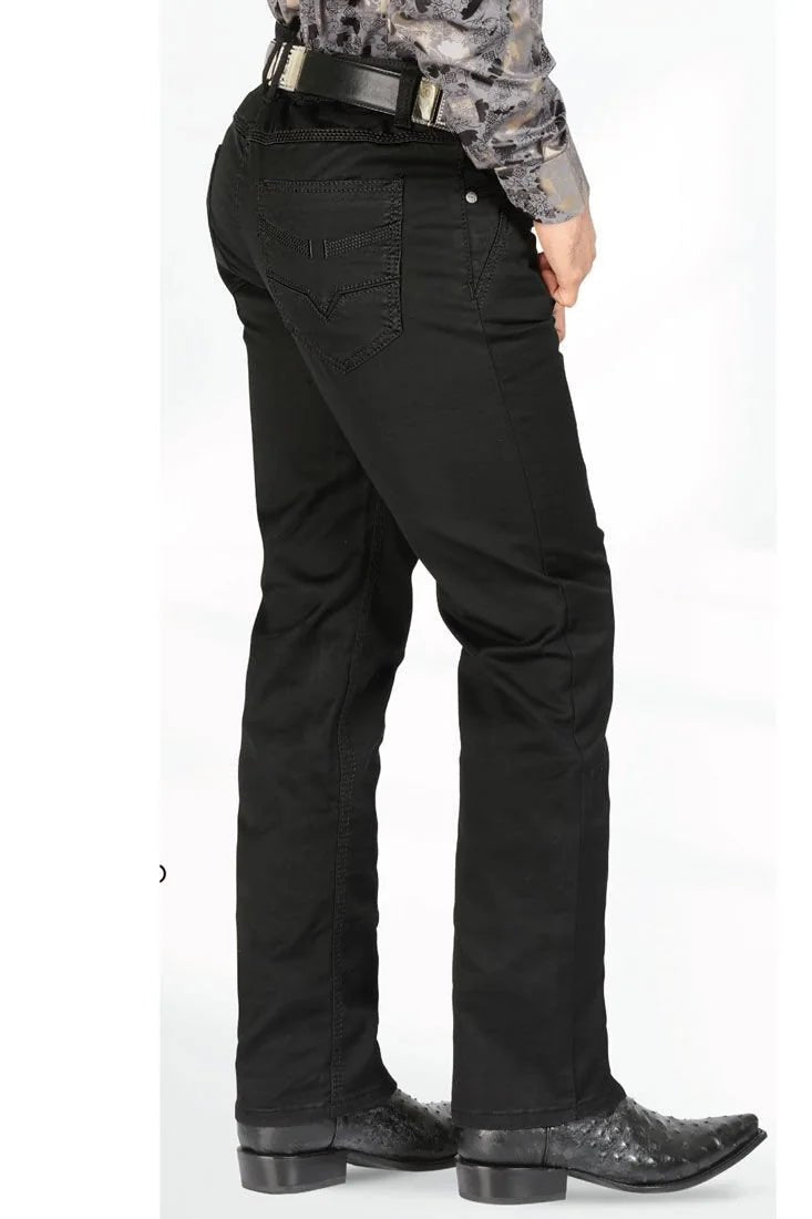 Men's Boot Cut Western Jeans – Stretch Denim Cowboy Pants – Black 2846 - OriginalWestern.com