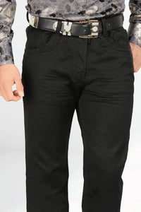 Men's Boot Cut Western Jeans – Stretch Denim Cowboy Pants – Black 2846 - OriginalWestern.com