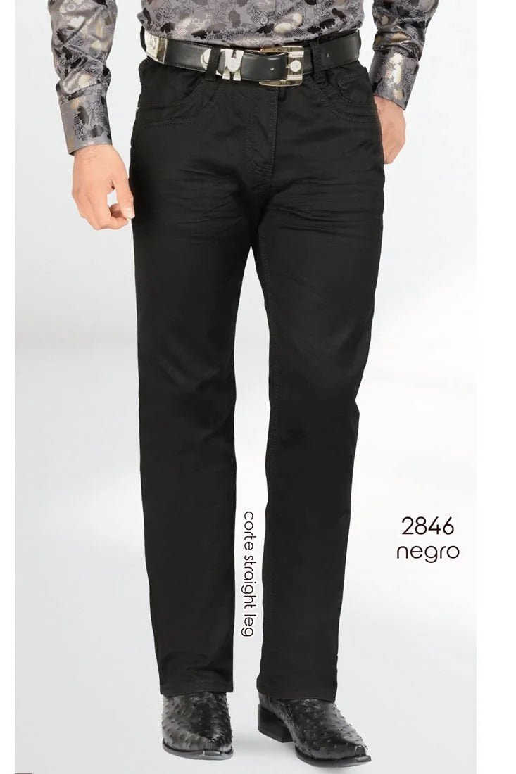Men's Boot Cut Western Jeans – Stretch Denim Cowboy Pants – Black 2846 - OriginalWestern.com