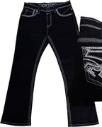Men's Boot Cut Western Jeans – Stretch Denim Cowboy Pants - Black 39500 - OriginalWestern.com