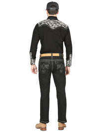 Men's Boot Cut Western Jeans – Stretch Denim Cowboy Pants - Black 44964 - OriginalWestern.com