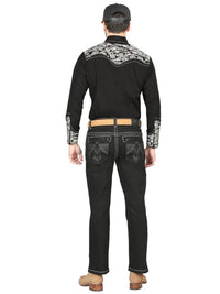 Men's Boot Cut Western Jeans – Stretch Denim Cowboy Pants - Black 44964 - OriginalWestern.com