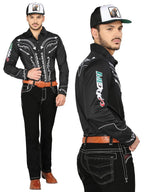 Men's Boot Cut Western Jeans – Stretch Denim Cowboy Pants - Black 44966 - OriginalWestern.com