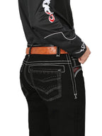 Men's Boot Cut Western Jeans – Stretch Denim Cowboy Pants - Black 44966 - OriginalWestern.com