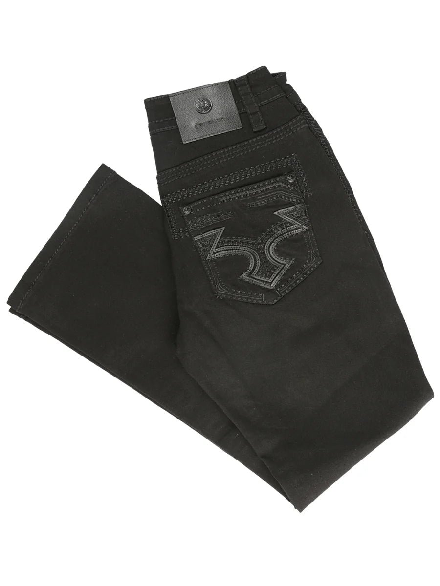 Men's Boot Cut Western Jeans – Stretch Denim Cowboy Pants - Black 45312 - OriginalWestern.com
