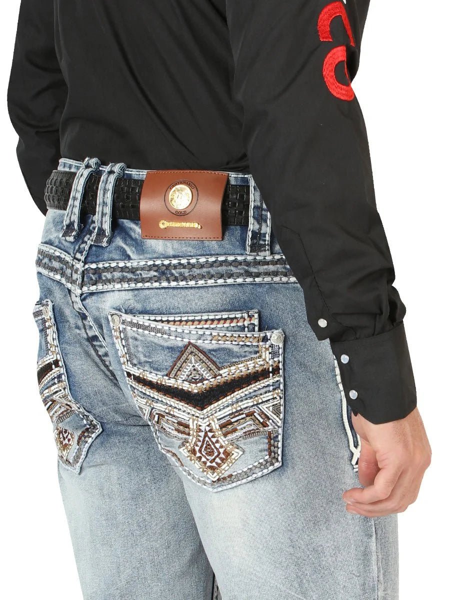 Men's Boot Cut Western Jeans – Stretch Denim Cowboy Pants - Black 45532 - OriginalWestern.com