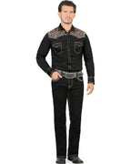 Men's Boot Cut Western Jeans – Stretch Denim Cowboy Pants -Black 4665 - OriginalWestern.com