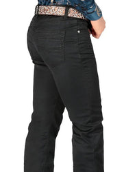 Men's Boot Cut Western Jeans – Stretch Denim Cowboy Pants – Black 5601 - OriginalWestern.com
