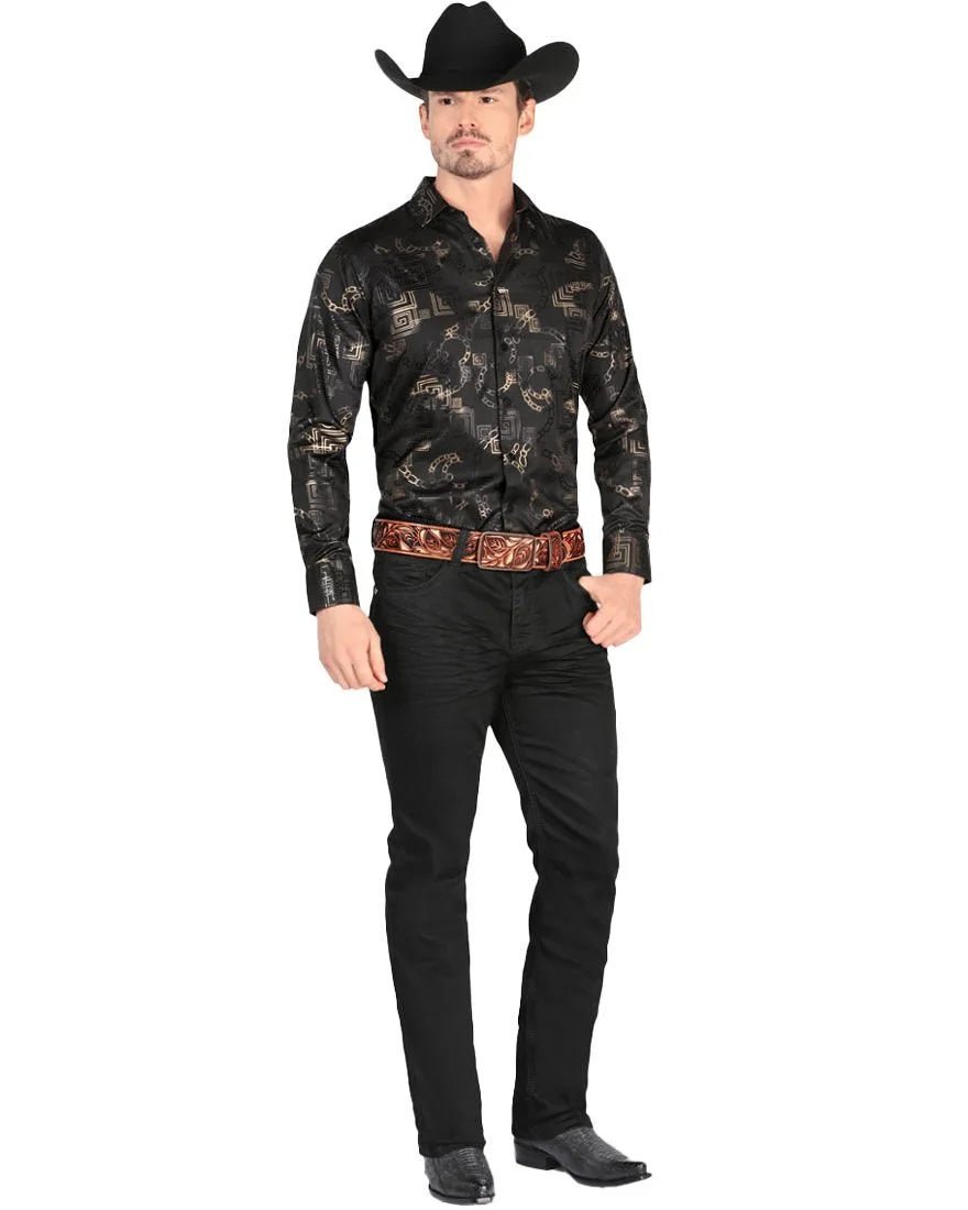 Men's Boot Cut Western Jeans – Stretch Denim Cowboy Pants – Black 5602 - OriginalWestern.com