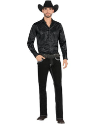 Men's Boot Cut Western Jeans – Stretch Denim Cowboy Pants – Black 9020 - OriginalWestern.com