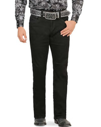 Men's Boot Cut Western Jeans – Stretch Denim Cowboy Pants - Black 9054 - OriginalWestern.com