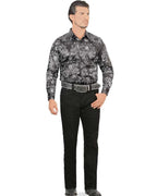 Men's Boot Cut Western Jeans – Stretch Denim Cowboy Pants - Black 9054 - OriginalWestern.com