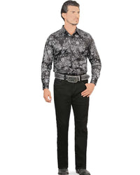 Men's Boot Cut Western Jeans – Stretch Denim Cowboy Pants - Black 9054 - OriginalWestern.com