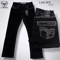 Men's Boot Cut Western Jeans – Stretch Denim Cowboy Pants - Black LAM-1876 - OriginalWestern.com