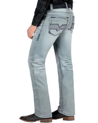 Men's Boot Cut Western Jeans – Stretch Denim Cowboy Pants – Blue 1868 - OriginalWestern.com