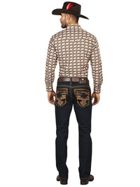 Men's Boot Cut Western Jeans – Stretch Denim Cowboy Pants -Blue 45313 - OriginalWestern.com