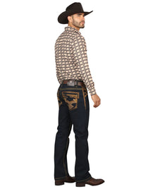 Men's Boot Cut Western Jeans – Stretch Denim Cowboy Pants -Blue 45313 - OriginalWestern.com