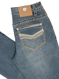 Men's Boot Cut Western Jeans – Stretch Denim Cowboy Pants -Blue 45314 - OriginalWestern.com