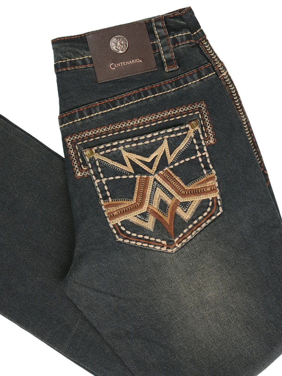 Men's Boot Cut Western Jeans – Stretch Denim Cowboy Pants - Brown 45316 - OriginalWestern.com