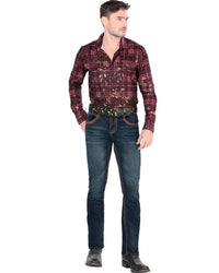 Men's Boot Cut Western Jeans – Stretch Denim Cowboy Pants – Dark Blue 1851 - OriginalWestern.com