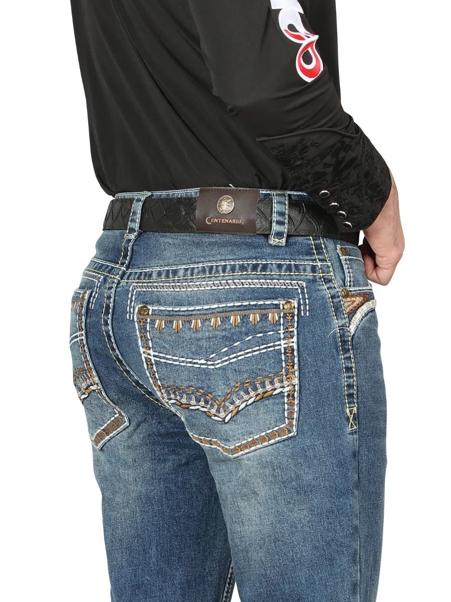 Men's Boot Cut Western Jeans – Stretch Denim Cowboy Pants - Dark Blue 44967 - OriginalWestern.com