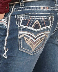 Men's Boot Cut Western Jeans – Stretch Denim Cowboy Pants - Dark Blue 4636 - OriginalWestern.com
