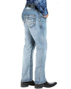Men's Boot Cut Western Jeans – Stretch Denim Cowboy Pants – L Blue 1851 - OriginalWestern.com