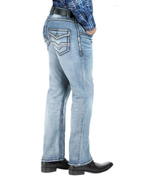 Men's Boot Cut Western Jeans – Stretch Denim Cowboy Pants – L Blue 1851 - OriginalWestern.com