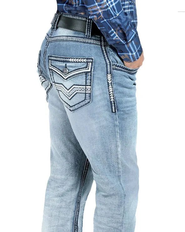 Men's Boot Cut Western Jeans – Stretch Denim Cowboy Pants – L Blue 1851 - OriginalWestern.com