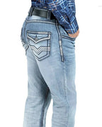 Men's Boot Cut Western Jeans – Stretch Denim Cowboy Pants – L Blue 1851 - OriginalWestern.com