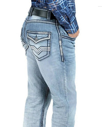 Men's Boot Cut Western Jeans – Stretch Denim Cowboy Pants – L Blue 1851 - OriginalWestern.com