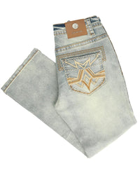Men's Boot Cut Western Jeans – Stretch Denim Cowboy Pants - Light Blue 45317 - OriginalWestern.com