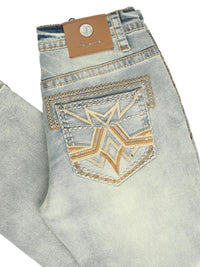 Men's Boot Cut Western Jeans – Stretch Denim Cowboy Pants - Light Blue 45317 - OriginalWestern.com