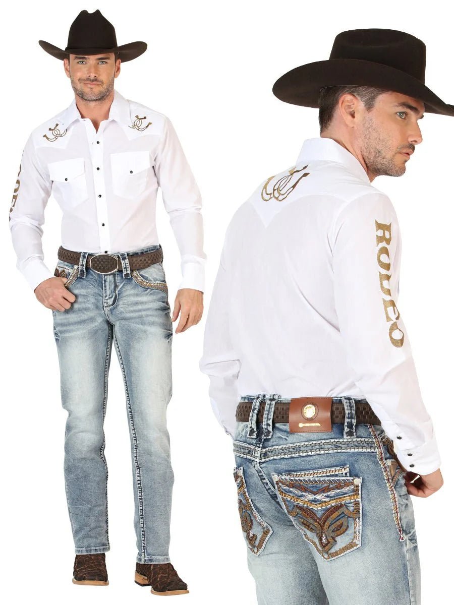 Men's Boot Cut Western Jeans – Stretch Denim Cowboy Pants - Light Blue 45530 - OriginalWestern.com