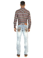 Men's Boot Cut Western Jeans – Stretch Denim Cowboy Pants - Light Blue 45531 - OriginalWestern.com