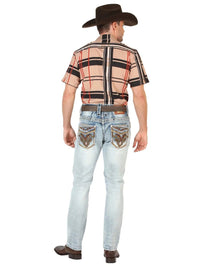Men's Boot Cut Western Jeans – Stretch Denim Cowboy Pants - Light Blue 45531 - OriginalWestern.com