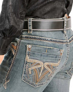 Men's Boot Cut Western Jeans – Stretch Denim Cowboy Pants – Light Blue 4643 - OriginalWestern.com
