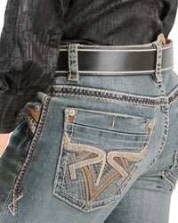 Men's Boot Cut Western Jeans – Stretch Denim Cowboy Pants – Light Blue 4643 - OriginalWestern.com