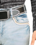 Men's Boot Cut Western Jeans – Stretch Denim Cowboy Pants - Light Blue 4644 - OriginalWestern.com