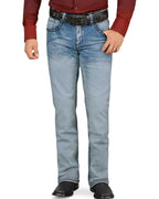 Men's Boot Cut Western Jeans – Stretch Denim Cowboy Pants - Lt Blue 1872 - OriginalWestern.com