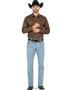 Men's Boot Cut Western Jeans – Stretch Denim Cowboy Pants - Lt Blue 9045 - OriginalWestern.com