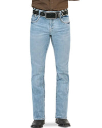Men's Boot Cut Western Jeans – Stretch Denim Cowboy Pants - Lt Blue 9045 - OriginalWestern.com