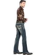 Men's Boot Cut Western Jeans – Stretch Denim Cowboy Pants – M Blue 1851 - OriginalWestern.com