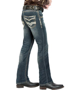 Men's Boot Cut Western Jeans – Stretch Denim Cowboy Pants – M Blue 1851 - OriginalWestern.com