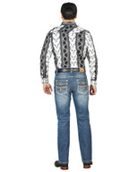 Men's Boot Cut Western Jeans – Stretch Denim Cowboy Pants - Medium Blue 44971 - OriginalWestern.com