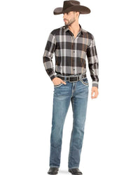 Men's Boot Cut Western Jeans – Stretch Denim Cowboy Pants – Medium Blue 4646 - OriginalWestern.com