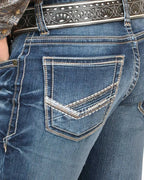 Men's Boot Cut Western Jeans – Stretch Denim Cowboy Pants - Medium Blue 4665 - OriginalWestern.com