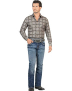 Men's Boot Cut Western Jeans – Stretch Denim Cowboy Pants - Medium Blue 4665 - OriginalWestern.com