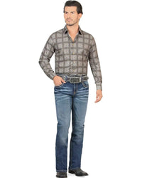 Men's Boot Cut Western Jeans – Stretch Denim Cowboy Pants - Medium Blue 4665 - OriginalWestern.com