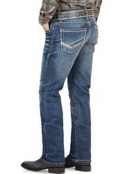 Men's Boot Cut Western Jeans – Stretch Denim Cowboy Pants - Medium Blue 4665 - OriginalWestern.com